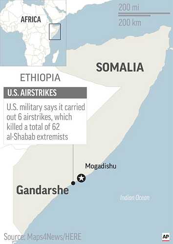 62 Dead In U.S. Airstrikes Against Somalia Extremists 62 Dead In U.S. Airstrikes Against Somalia Extremists